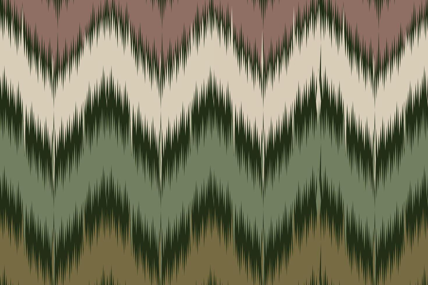 Colorful Ethnic abstract Ikat wave pattern. vector