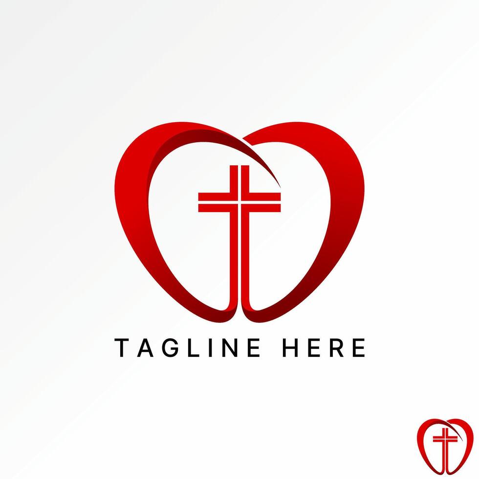 Logo design graphic concept creative abstract premium stock love spirit christian church lord jesus. Related to religion baptist organization vector