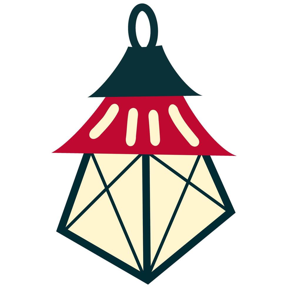 Vintage lantern illustration, Classic oil lamp, illustration vector
