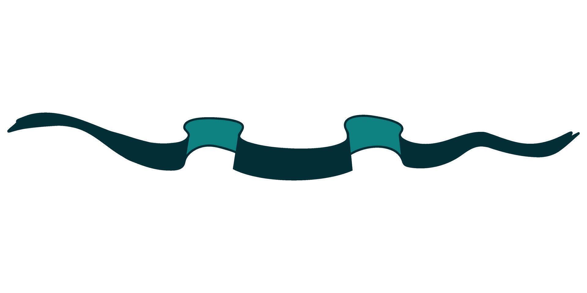 Emerald green banner, Green ribbon illustration vector