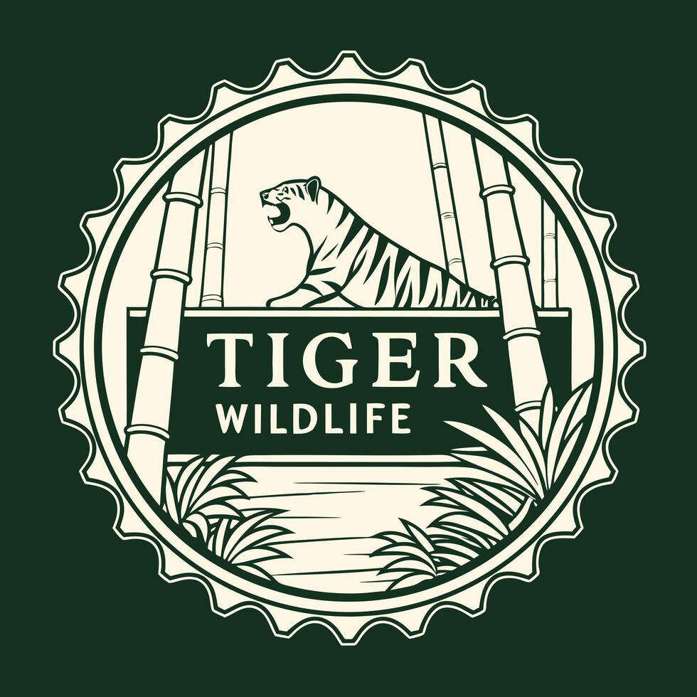 The tiger wildlife logo vector