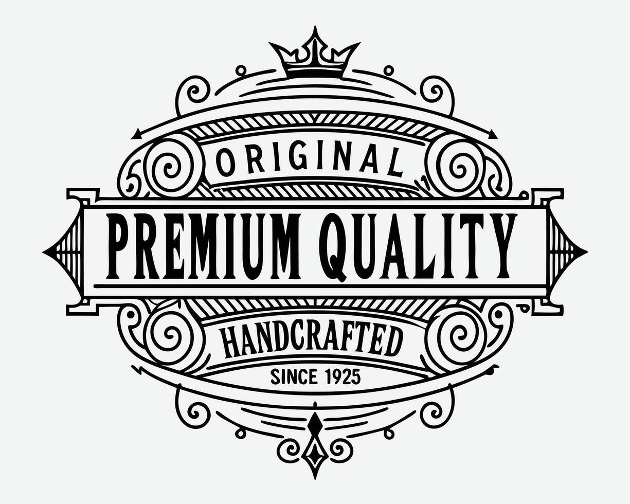 Premium Quality - vintage label design elements. vector