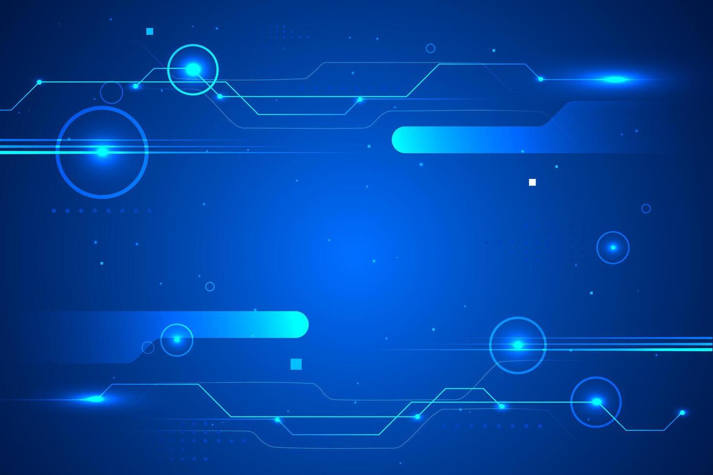 Abstract futuristic circuit board, Illustration high computer technology dark blue color background. Hi-tech digital technology concept vector
