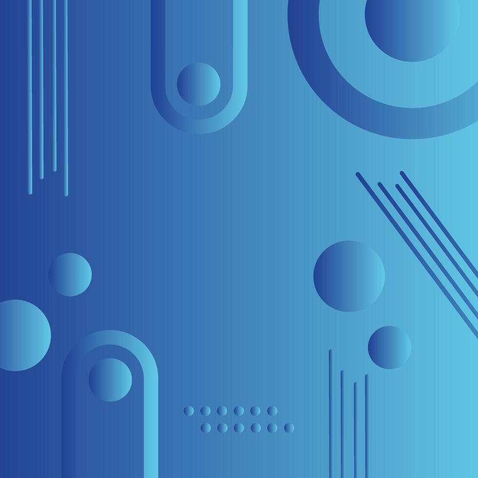 Blue gradient Background with Circle square shape Product background Modern futuristic Flat design for presentation vector