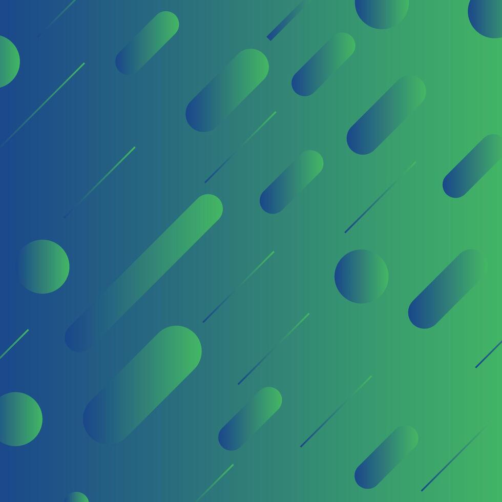 Abstract Green Gradient Background falling Drop shape and line motion ... image.
