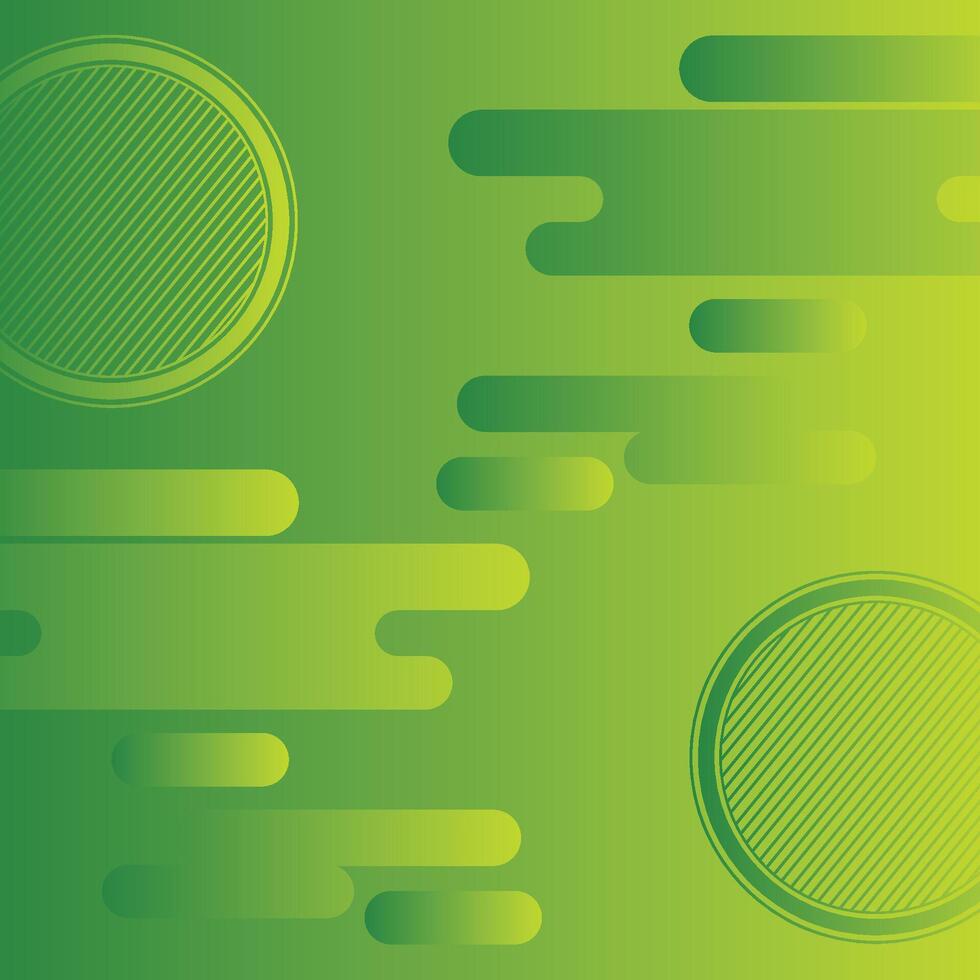 Abstract smooth Green Gradient Background. Curve flow green motion illustration with circle shape vector