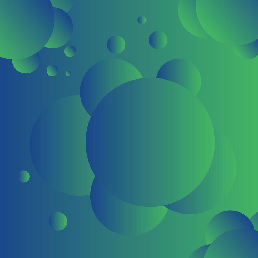 Abstract geometric background with bubble shapes on fluid gradient Shiny design template vector