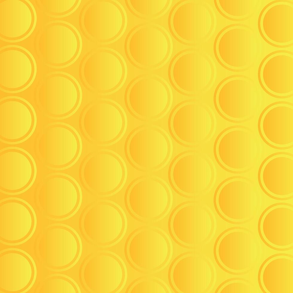 Yellow pattern circle shape background, geometric digital fabric pattern circles floral and spiral round lapping blue retro background vector