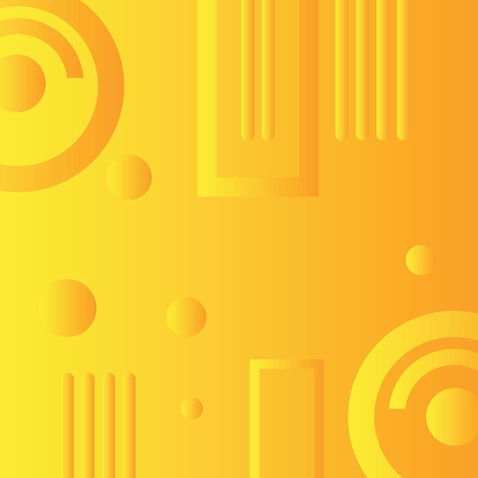 Yellow geometric gradient Circle square shape Pattern background Modern futuristic Product background vector