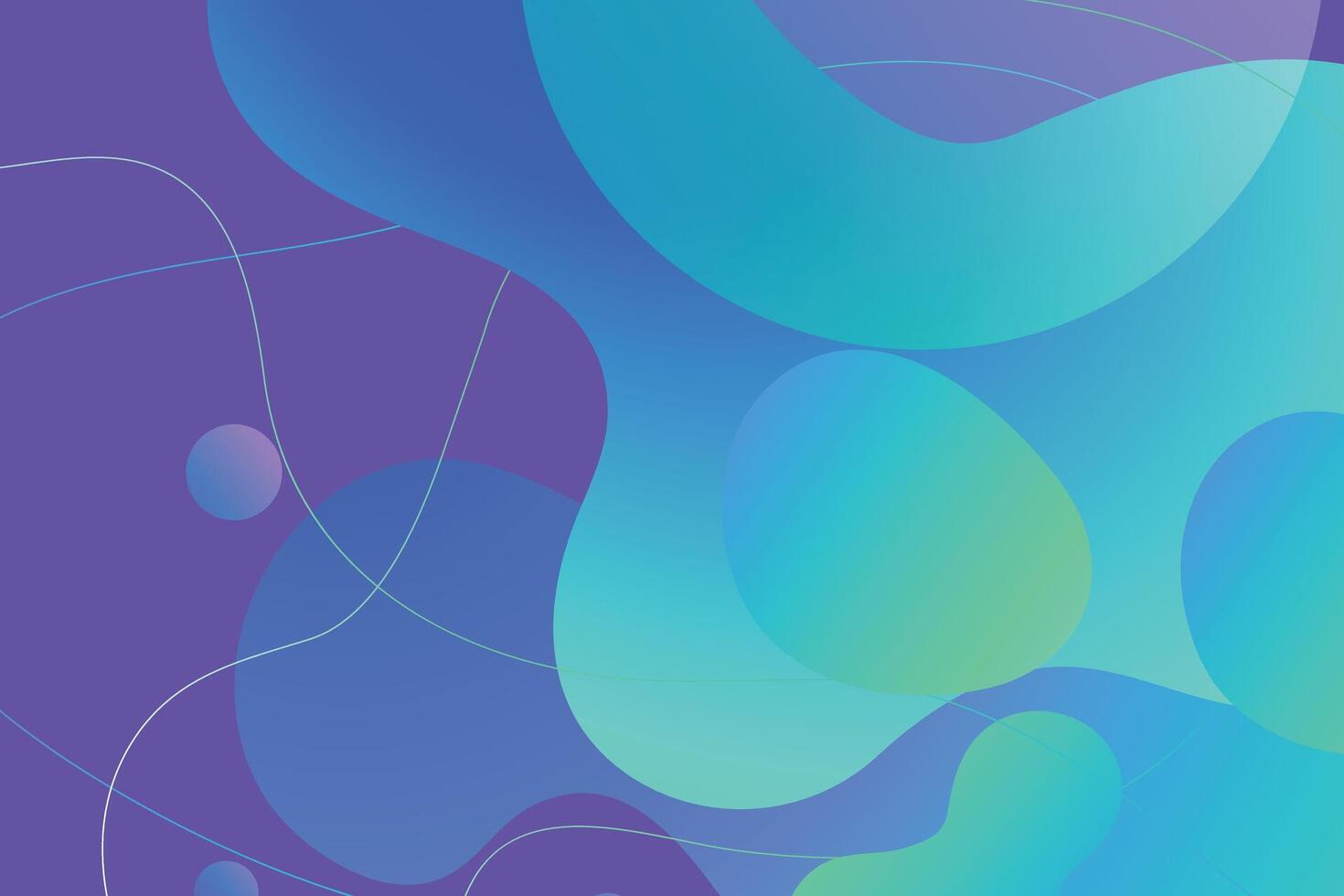 Abstract liquid flow background. Fluid gradient shapes composition. Futuristic poster, landing page, illustration. Blue, purple poster vector
