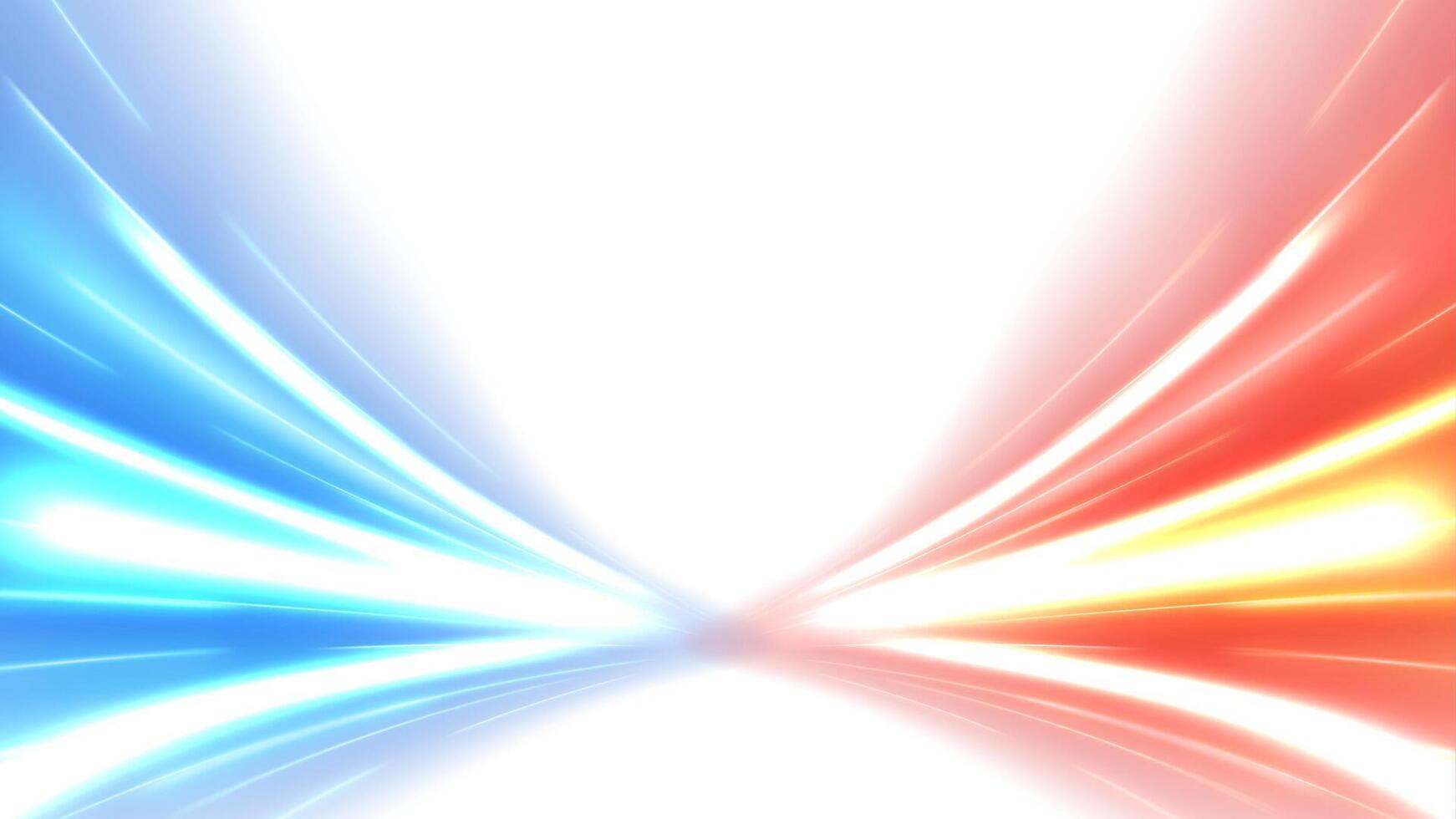 Colorful Light Trails, Long Time Exposure Isolated on White Background, Illustration vector