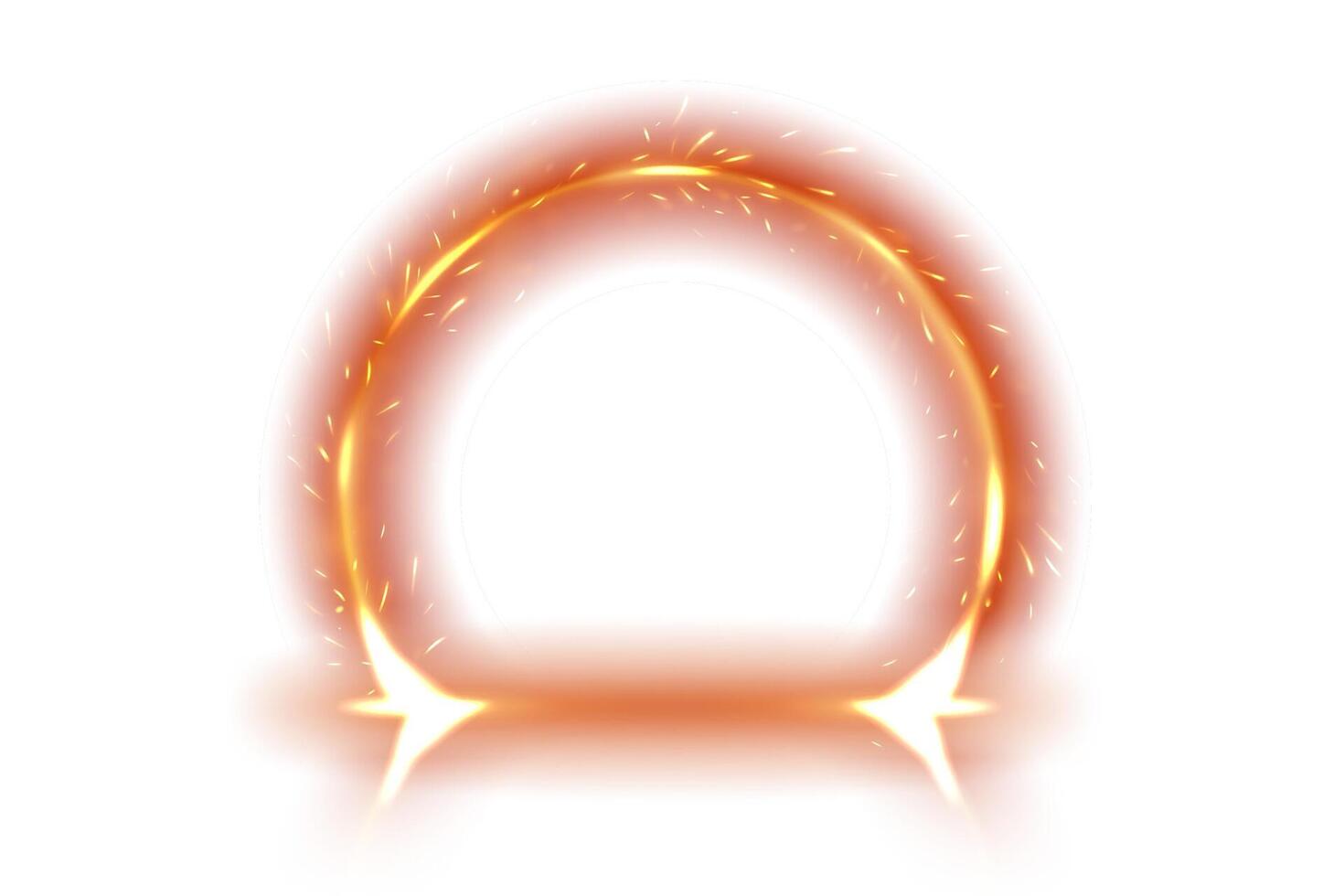 Circle Light Motion Effect with Sparks Isolated on White Background, Illustration vector