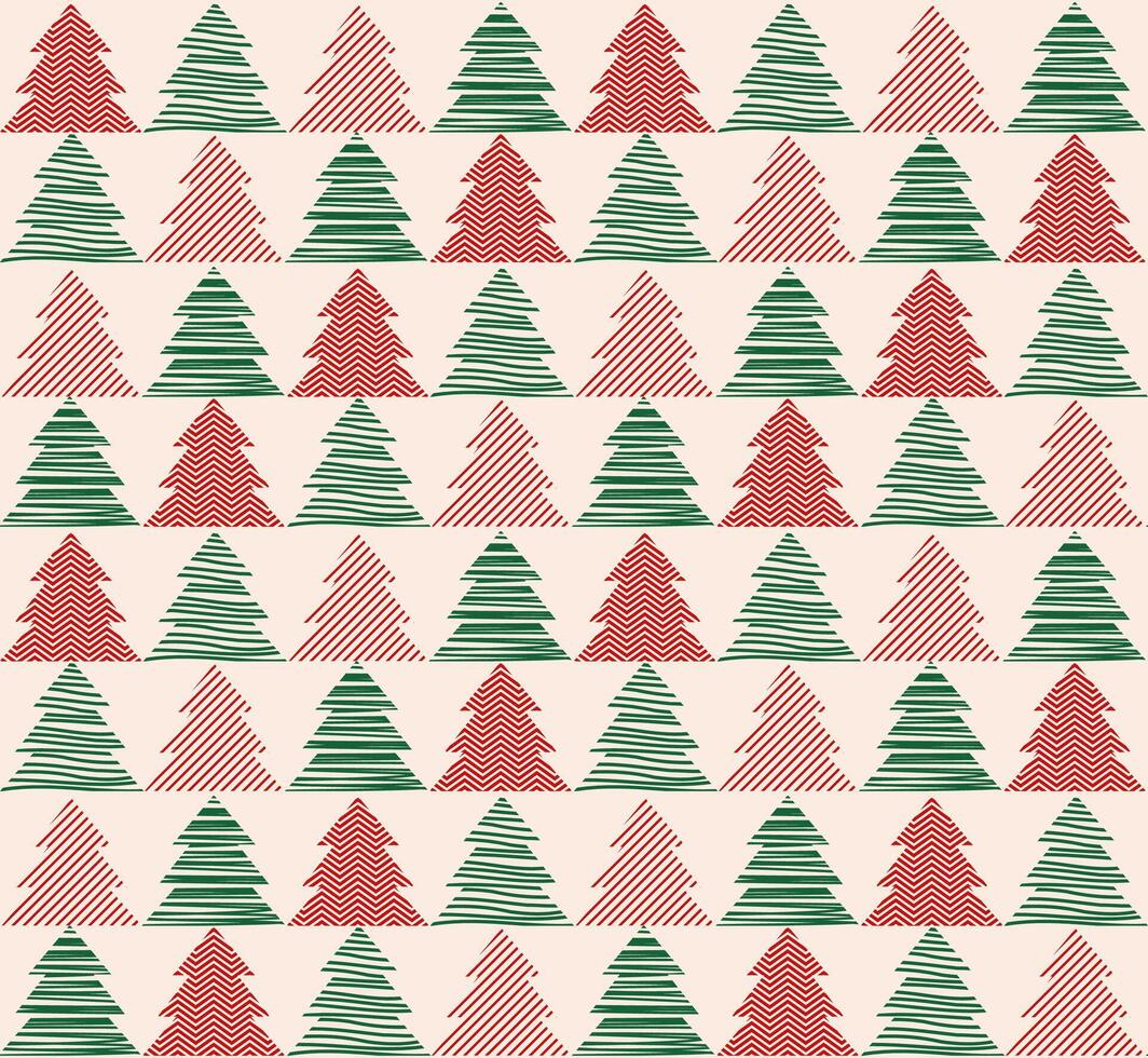 Christmas tree seamless pattern background. . vector