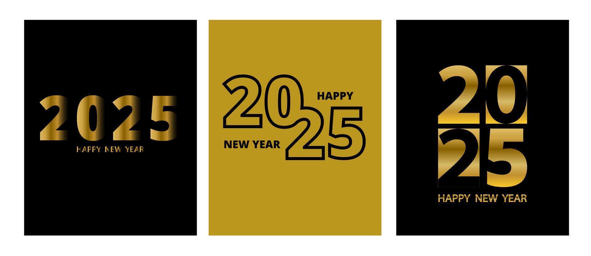 Number 2025 for set design for happy new year 2025 celebration. Modern design cover templates, posters, ad banners, brochures, flyers, covers, websites. . vector