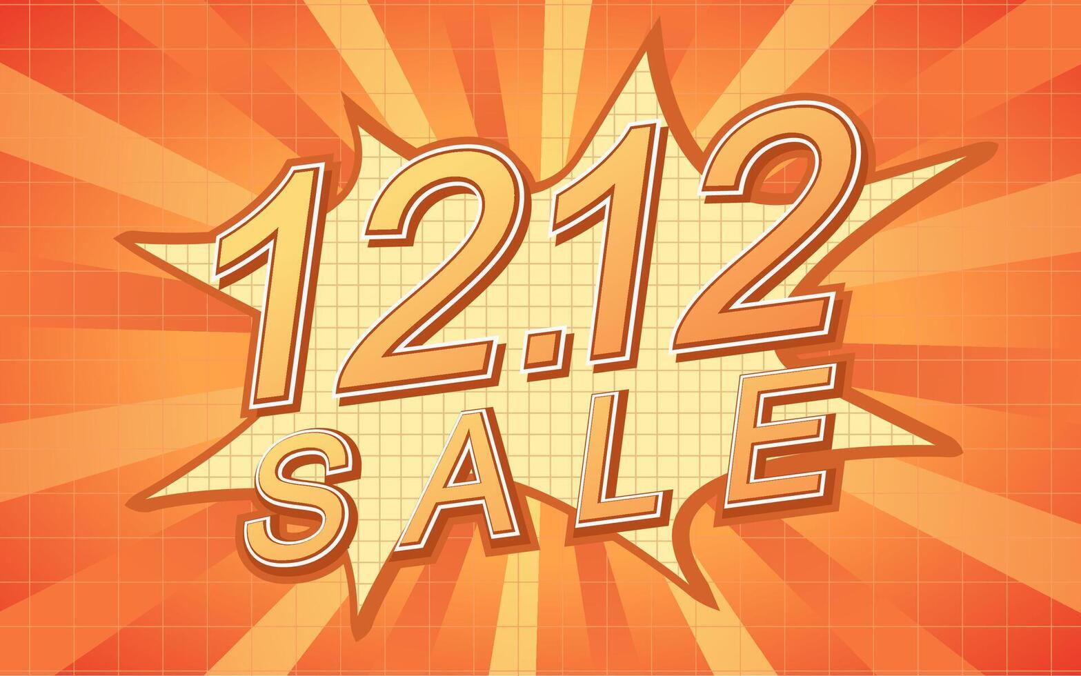 Sale Banner Promotion Template. Special day 12.12 Shopping day sale poster. 12.12 last month of the year online sale. vector