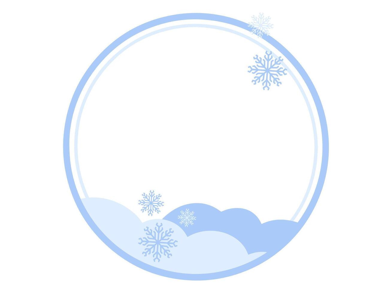 Snowflakes Frame Christmas Decoration Background vector