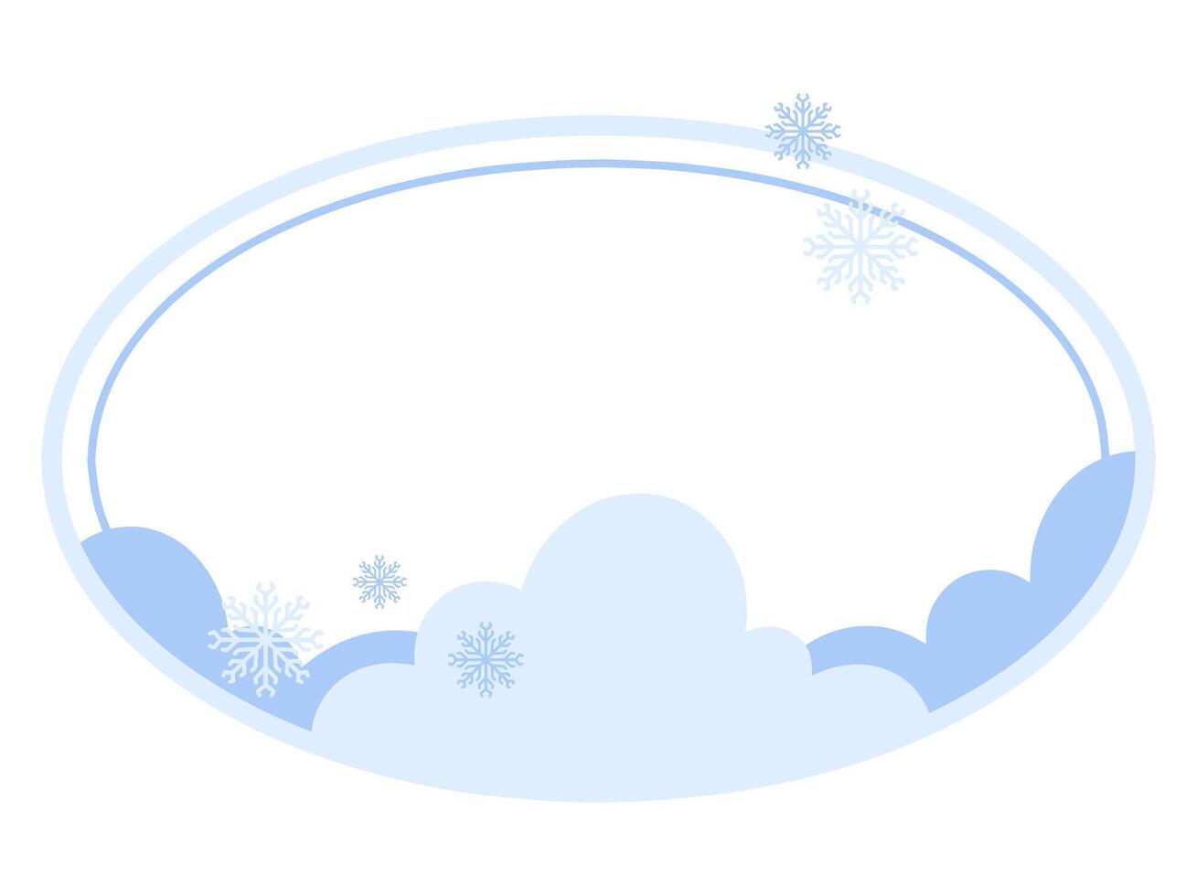 Frame Background Christmas Snowflakes and Cloud vector