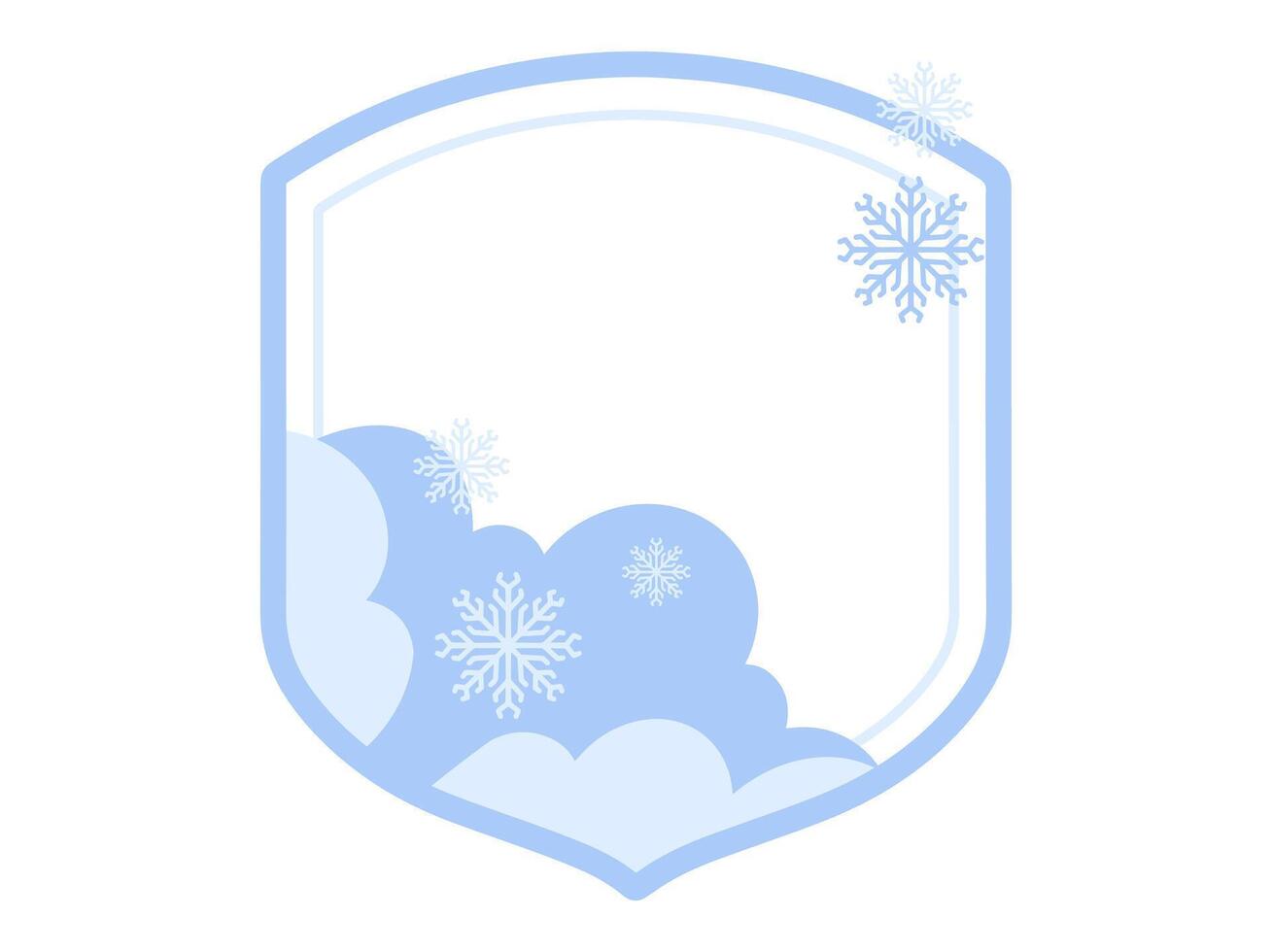 Christmas Snowflakes Cloud Frame Background vector