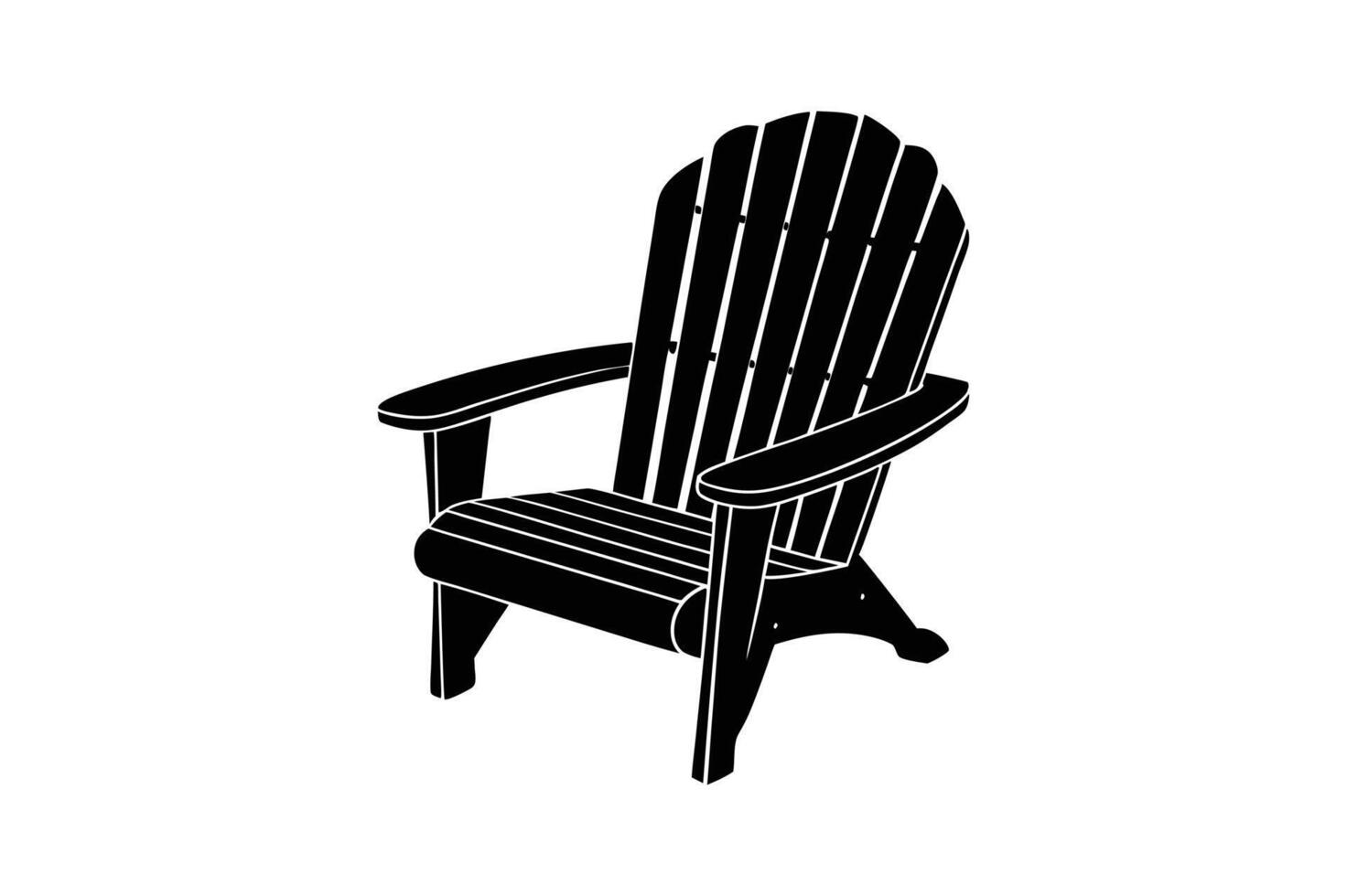 adirondack chair silhouette design vector