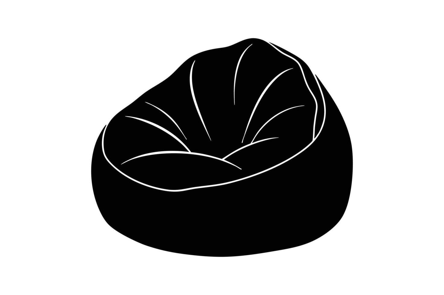 Unique Bean Bag Chair Silhouettes for Creative Projects vector