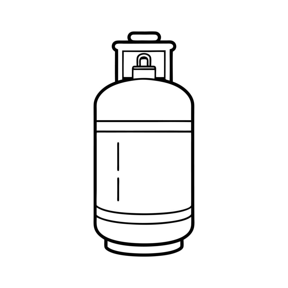 Gas Cylinder Line art, lpg outline design vector