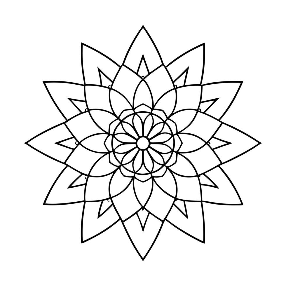 Mandala Line Art with Intricate Details vector