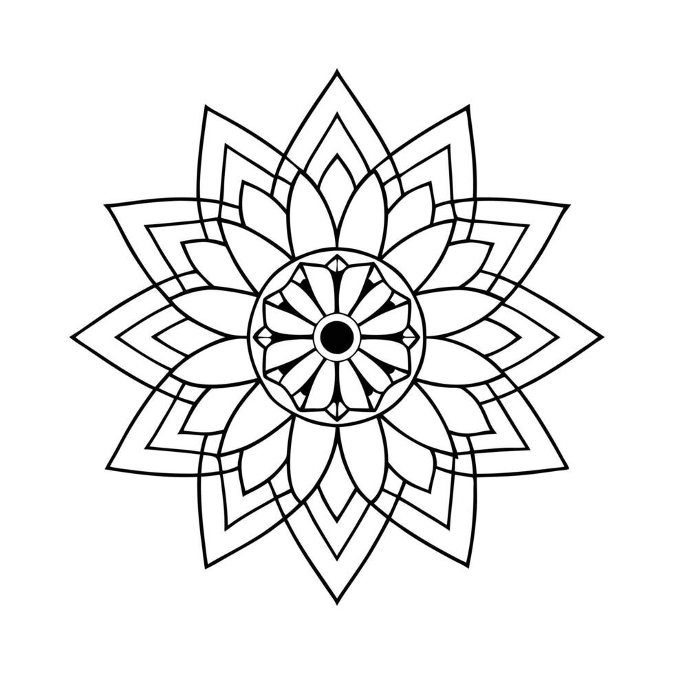 Elegant Mandala Line Art Design vector