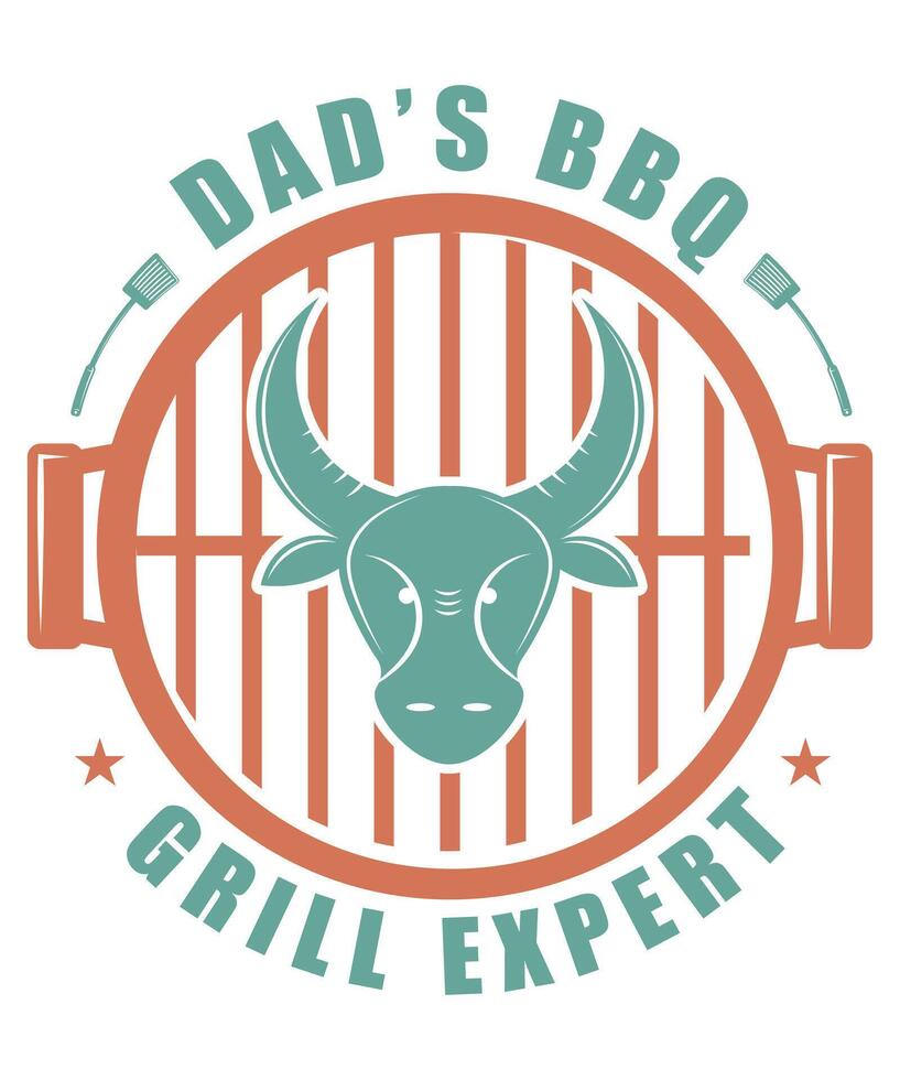 Dads bbq grill expert vector