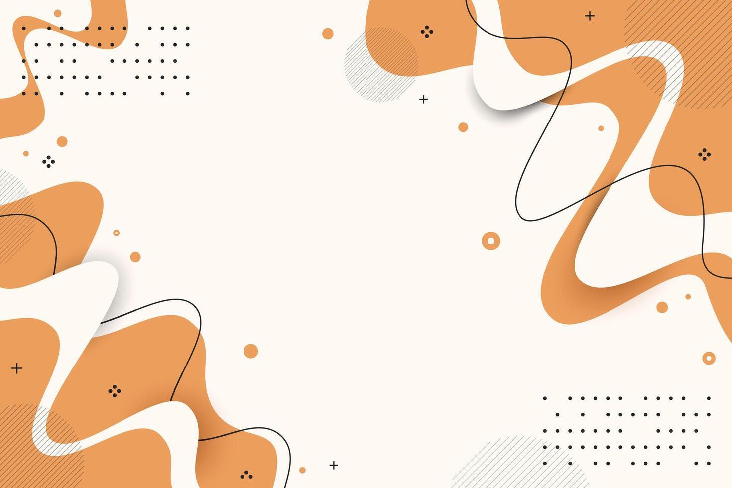 Geometric abstract shape background. Beige, Brown, White color. Trendy design element. Brutalism style. vector