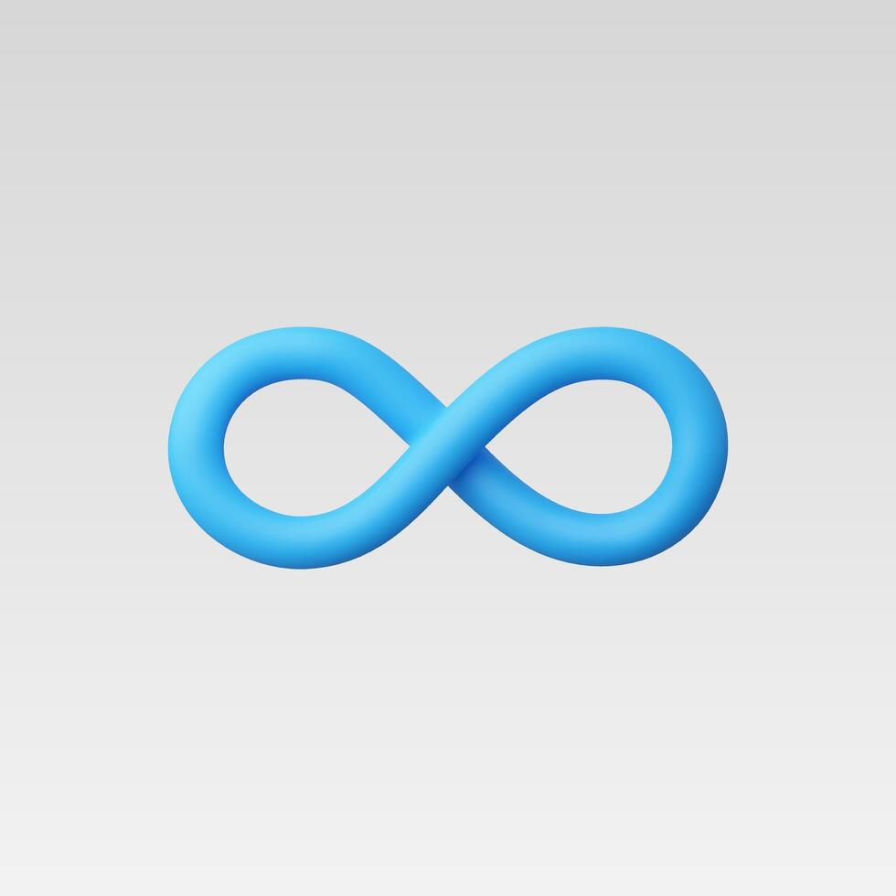 3d Realistic Limitless symbol vector