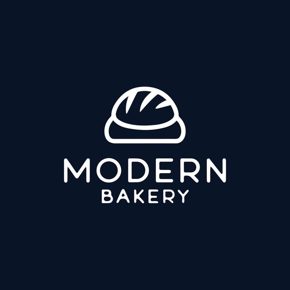 Modern Bakery Clean Logo Concept vector