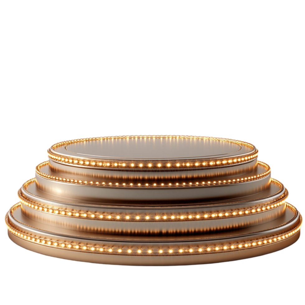 Podium with Lights on Transparent Background png
