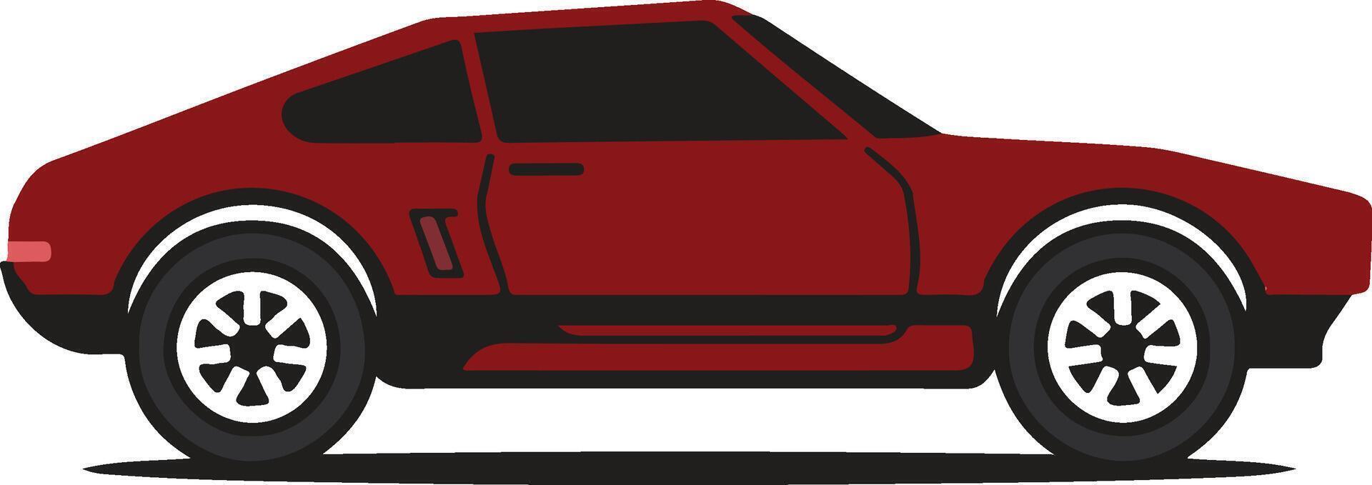 a red car on a white background vector