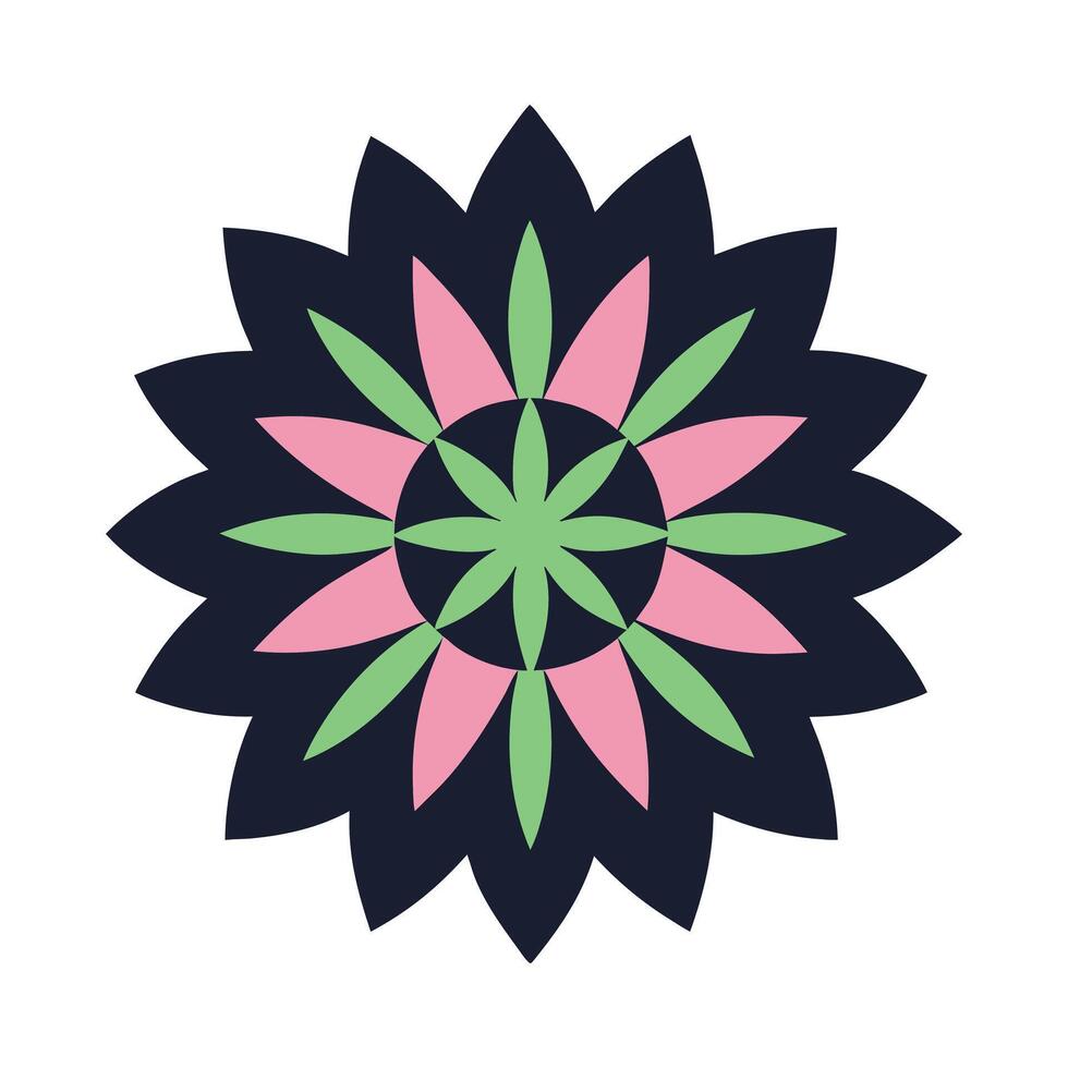 Bold Floral Motif for Print and Web vector