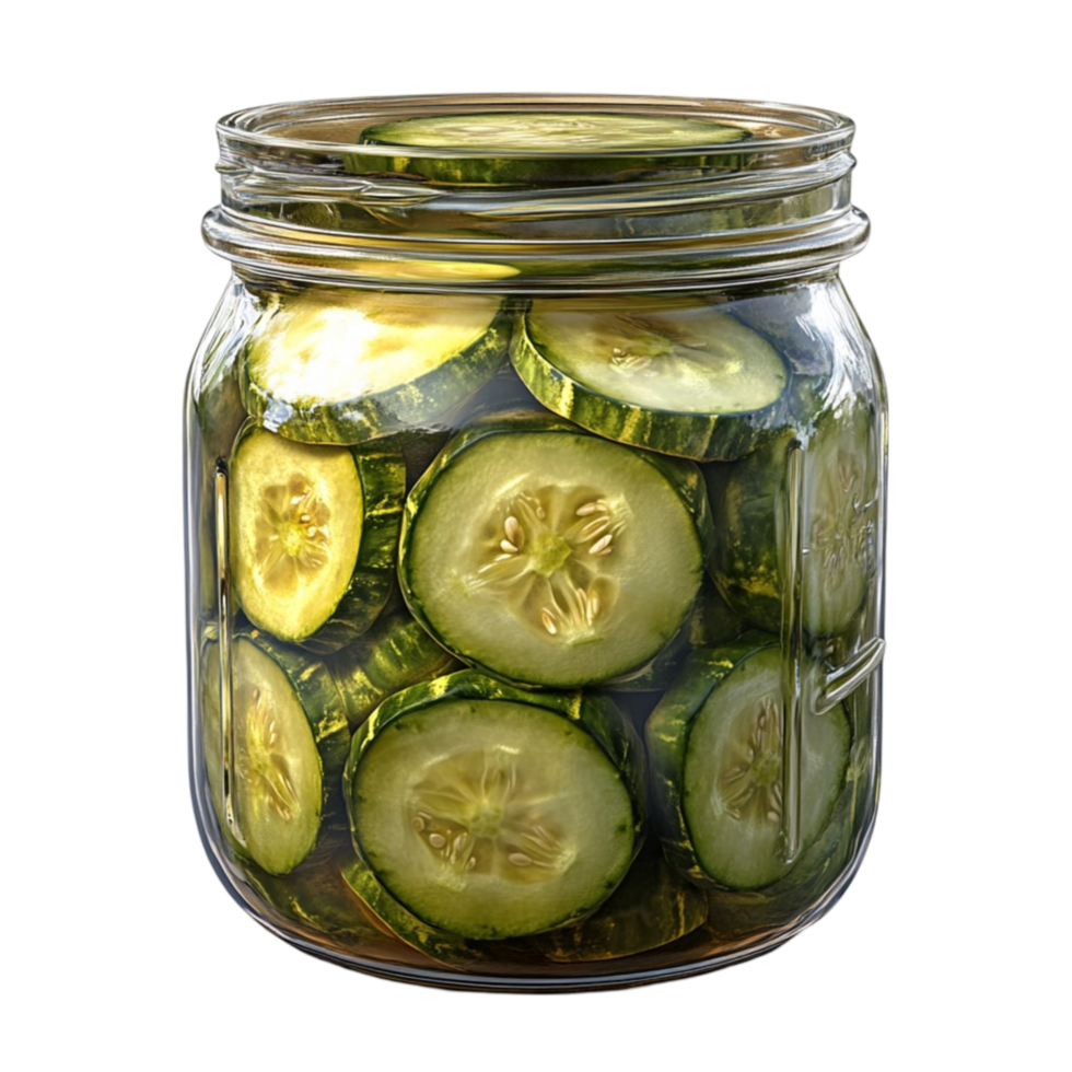 Jar of Cucumbers Isolated on Transparent Background png