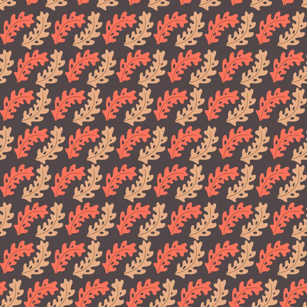 Seamless pattern with colorful thanksgiving leaves. Falling leaf autumn celebration vector
