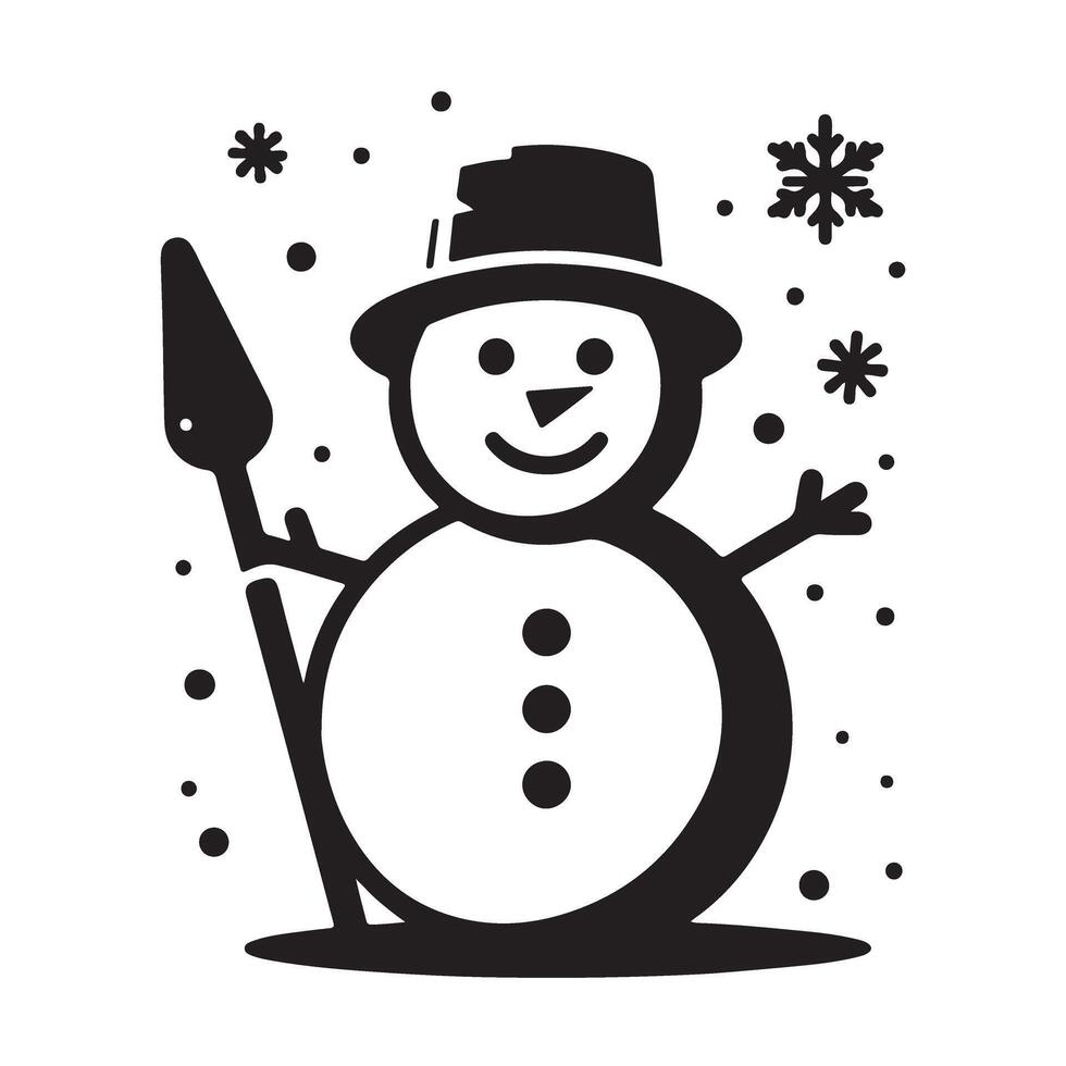 Frosty Snowman Illustration Available on EPS File vector