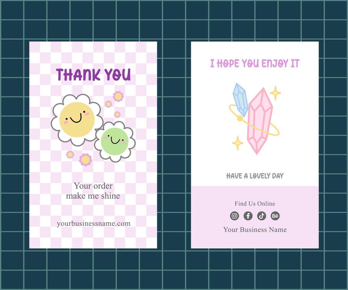 vintage retro style of business thank you Package Insert Card vector