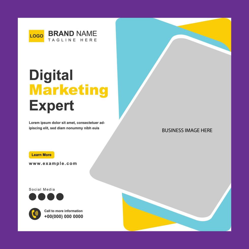 Digital Marketing Agency Social Media Post Template vector