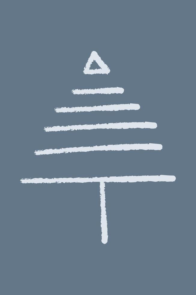 35.Abstract Christmas tree color vector