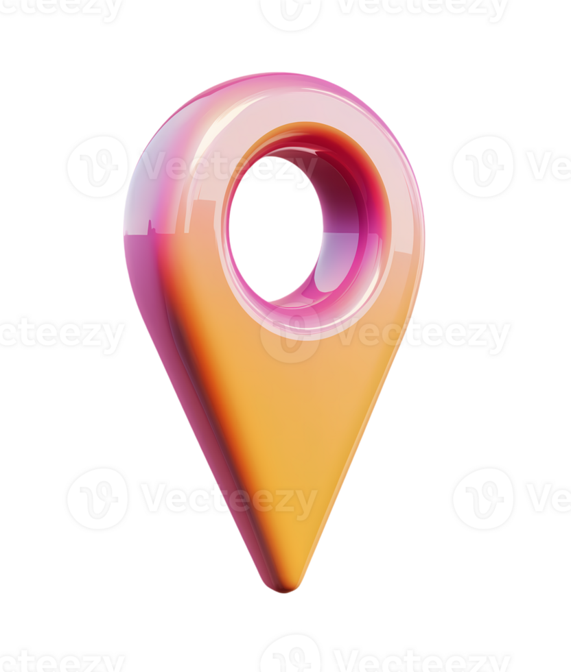 3d location Icon isolated on transparent background png