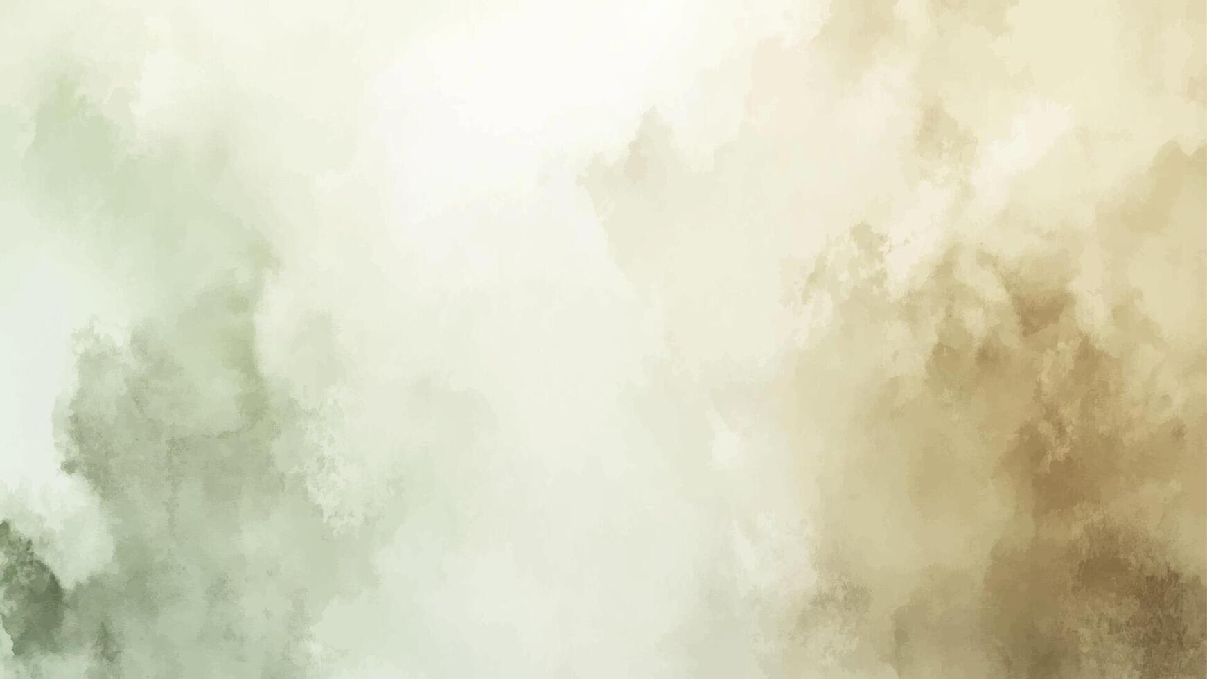 Brown and green abstract watercolor background. Hand drawn texture. Brush stroked painting pastel color watercolour vector