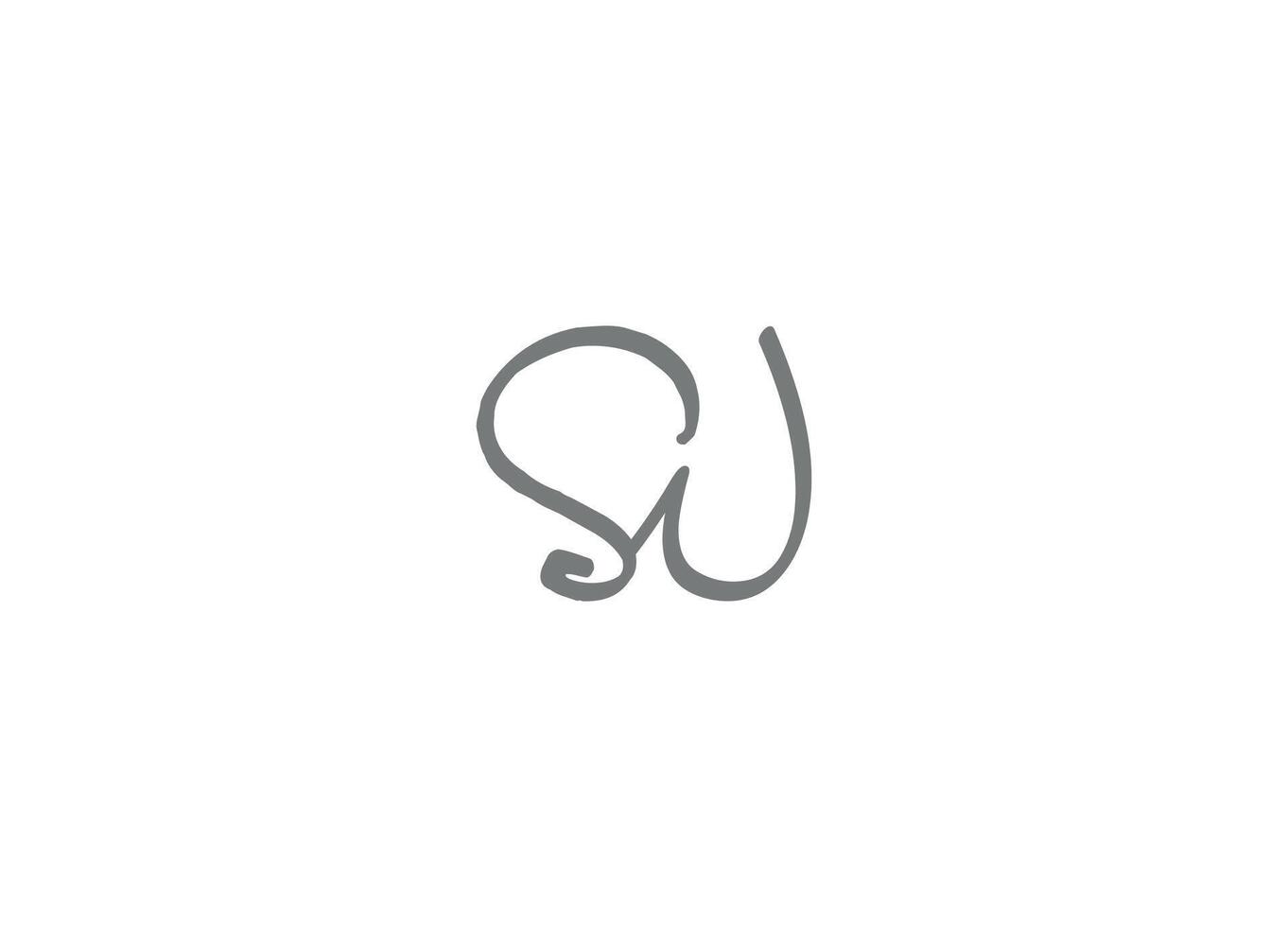SW logo design with leaf icon template and white background vector