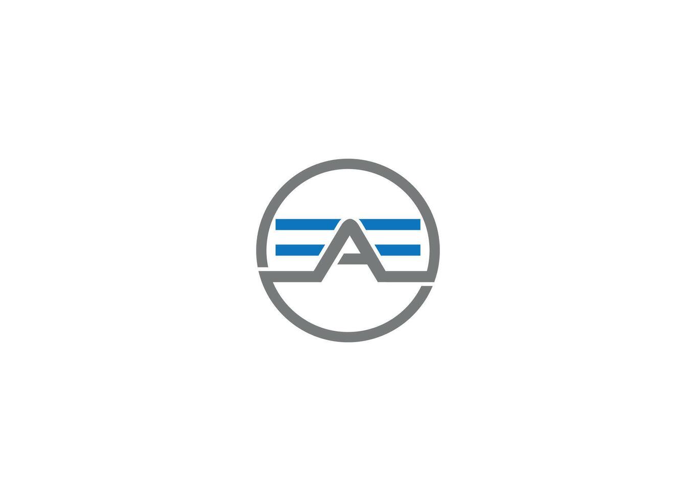 EAE logo design with icon template and white background vector