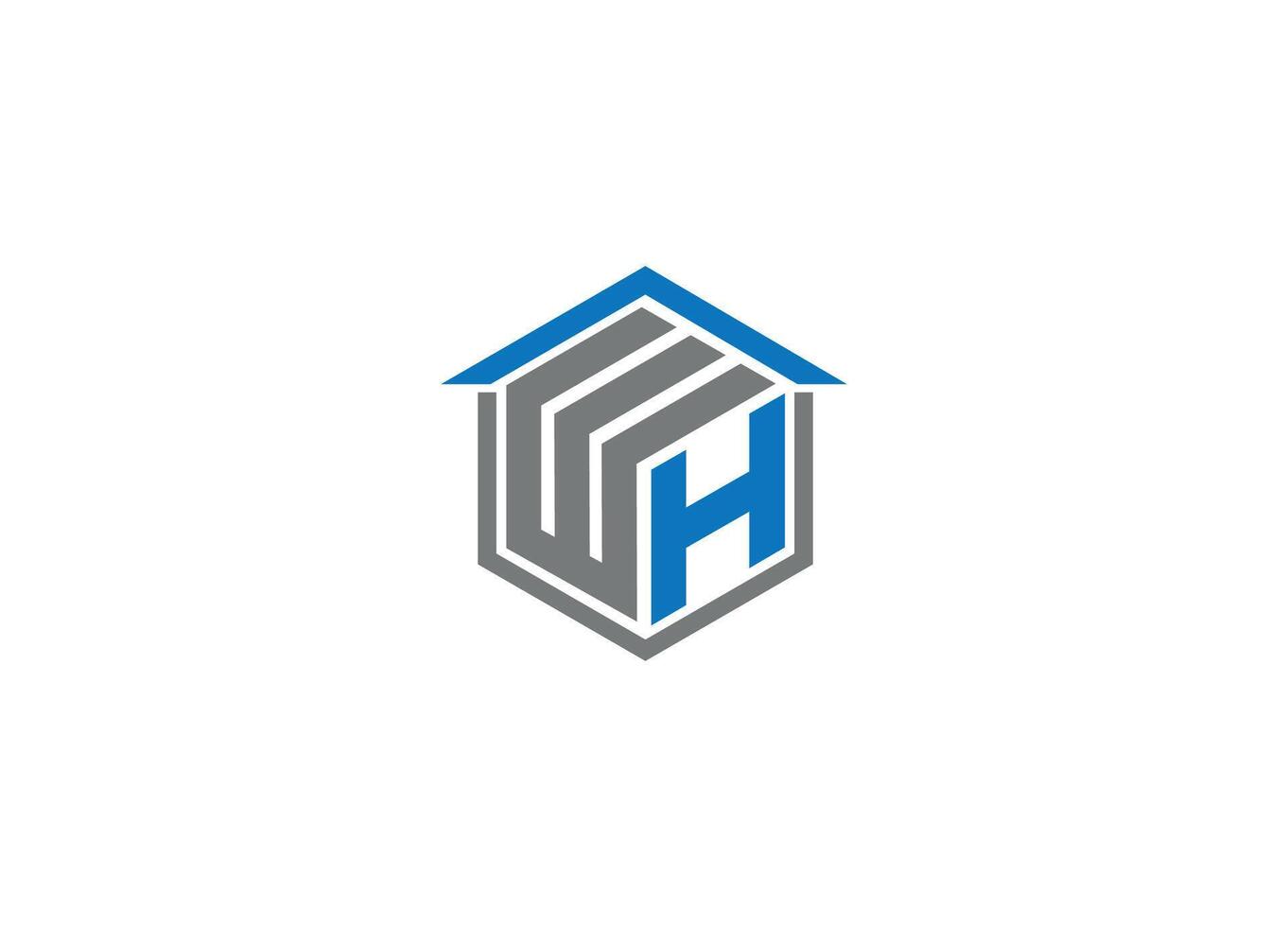 Letter WH logo design Initial Custom brand logo template vector