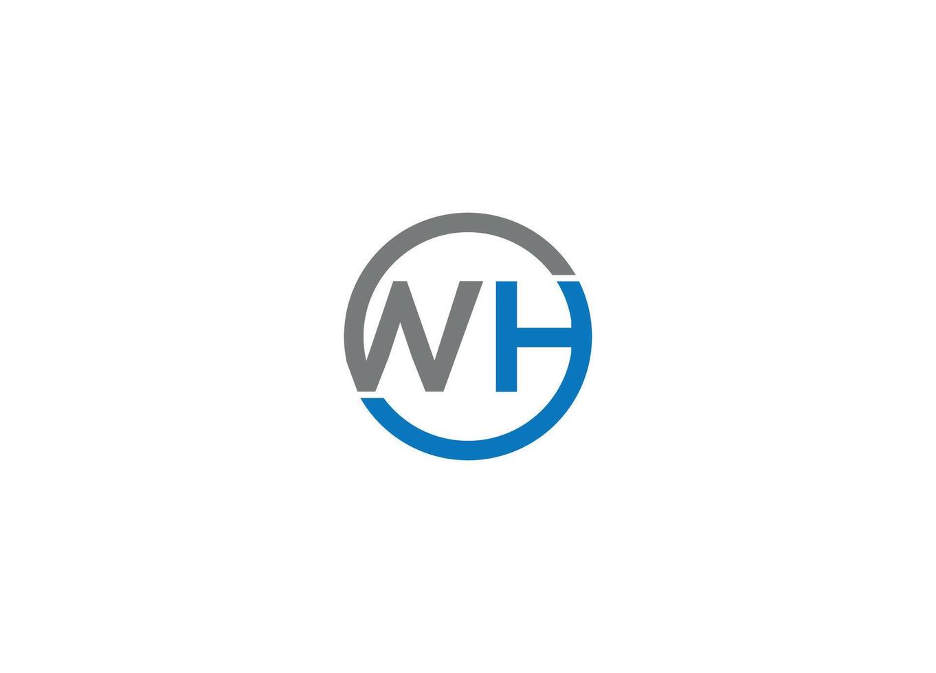 Letter WH logo design Initial Custom brand logo template vector