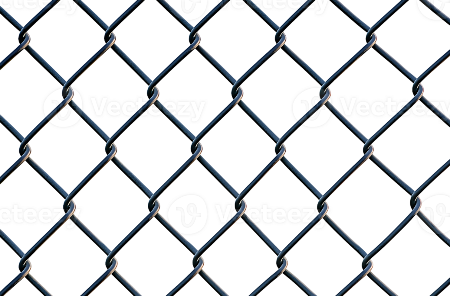 Chain link fence isolated on transparent background png