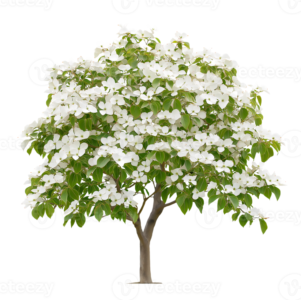 Kousa Dogwood Tree isolated on transparent background png