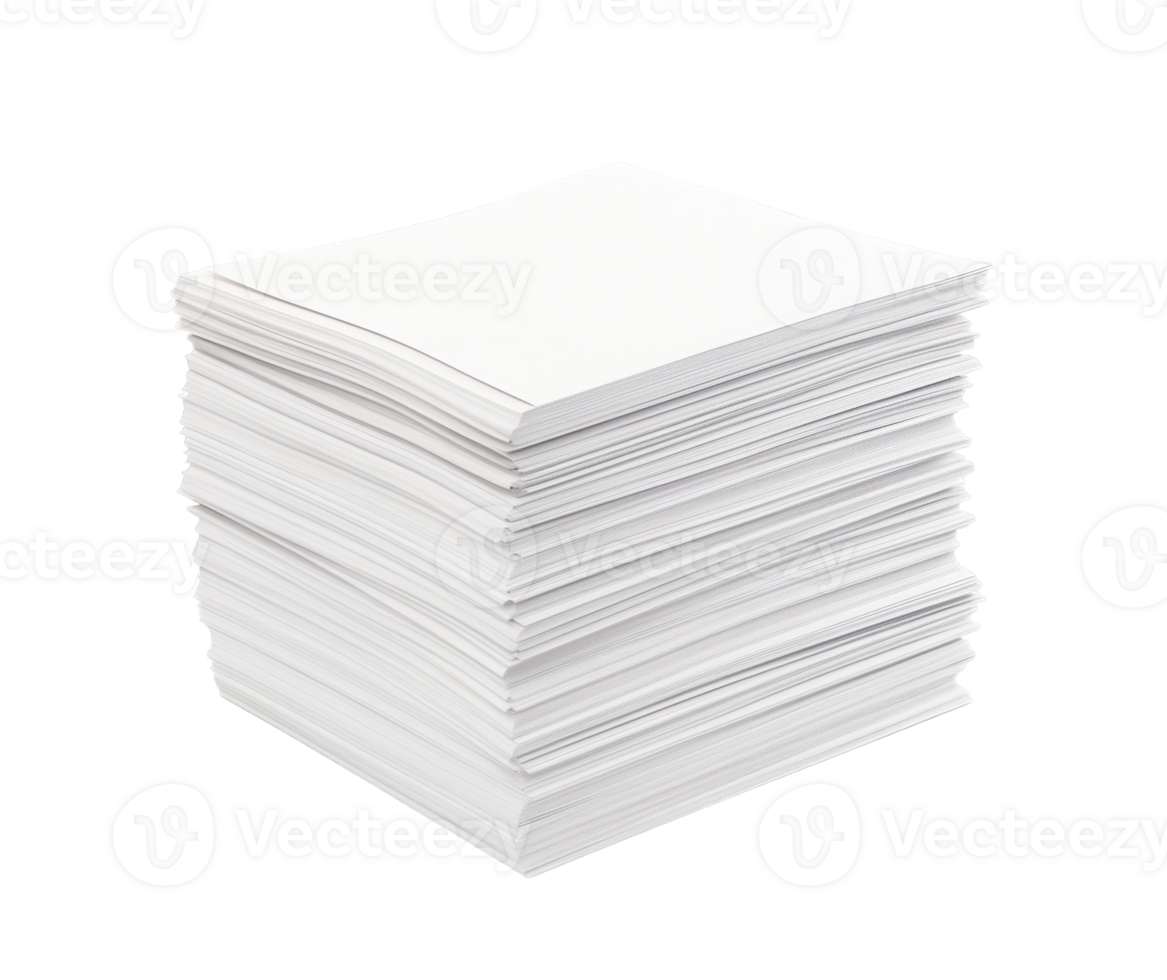 Pile Of Papers stack isolated on transparent background png