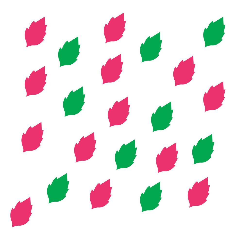 Repetitive leaf pattern background vector